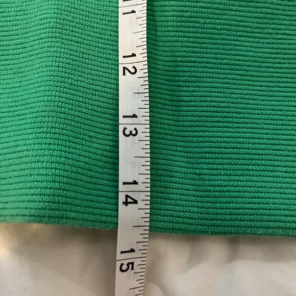 Alice + Olivia Kipp Knit Mini Skirt in Garden Green, Medium - Picture 11 of 12